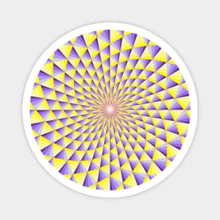 Mandala with 3D Optical illusion and Opposite colors Magnet
